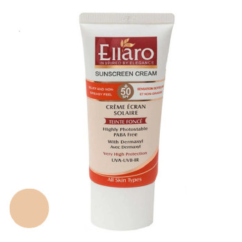 کرم ضد آفتاب رنگی انواع پوست SPF50 الارو بژ طبیعی