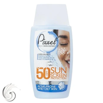 کرم ضدآفتاب بی‌رنگ پیکسل SPF50 مدل Oily Acne-Prone Skin مناسب پوست‌ چرب حجم 50 میلی‌لیتر